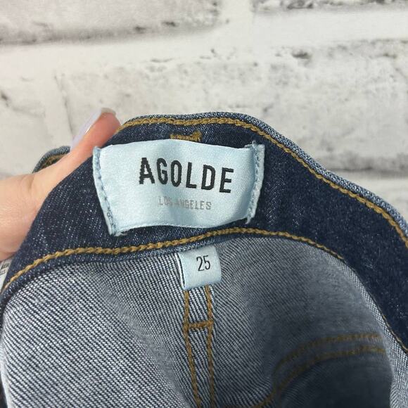 Agolde Sophie Skinny Blue Stretch Jeans A123-1045 Dark Wash Sz 25 - Picture 8 of 8
